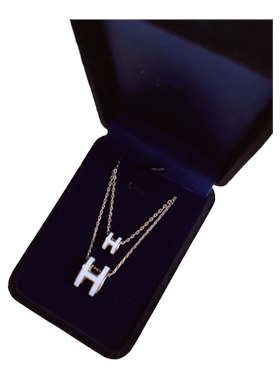 18k金H项链项链女轻奢
