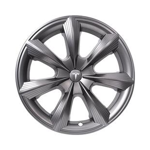 适用特斯拉ModelY轮毂盖19寸轮圈电镀银全包保护罩防刮改装配件