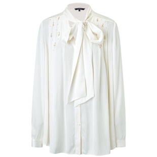 【奥莱】MAXRIENY华丽仙美水晶珠缀衬衫上衣女