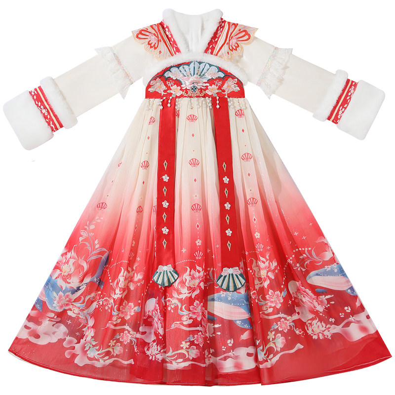 加绒冬款女童拜年服唐装