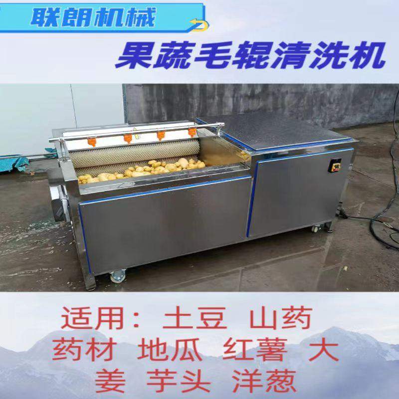 平行毛辊清洗机蛤蜊海蛎子果蔬去泥机土豆芋头胡萝卜去皮清洗设备