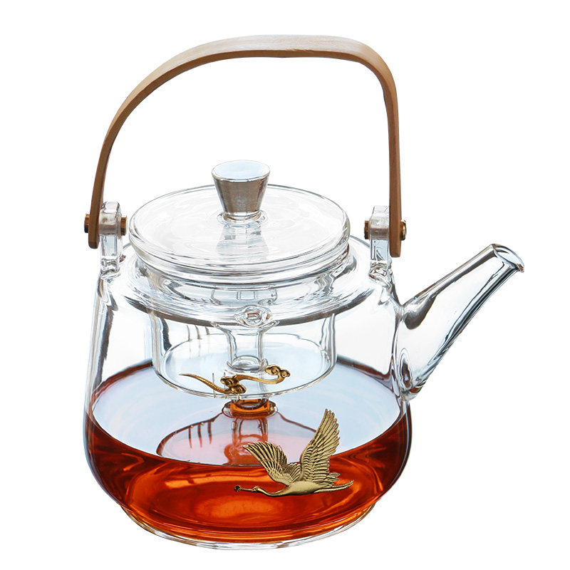 滋心堂蒸煮茶壶玻璃手工泡茶壶电陶炉煮茶器茶具家用大容量烧水壶