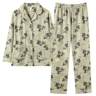 乌拉拉公主海岛绒睡衣女秋冬季25年新款抗静电加厚薄绒妈妈家居服