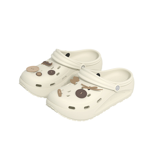 大嘴猴洞洞鞋女2024新款夏季外穿防滑厚底耐磨eva高跟绝美拖鞋男