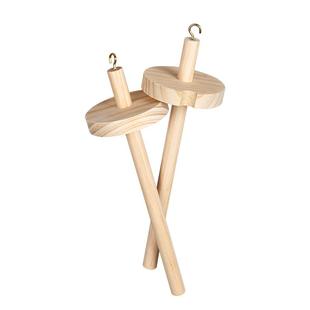 纺线锤手工DIY毛线合股宠物猫狗毛围脖编织工具实木手摇绕线捻线