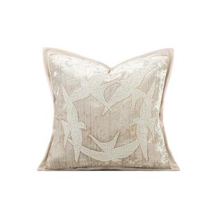 BOLOS HOME高端手工串珠燕子沙发抱枕别墅样板间宋式美学中式床靠