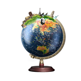 恩米AR地球仪3d立体悬浮学生用初中生轻奢发光凹凸浮雕摆件儿童启蒙智能世界地图大号男孩女孩生日礼物正版