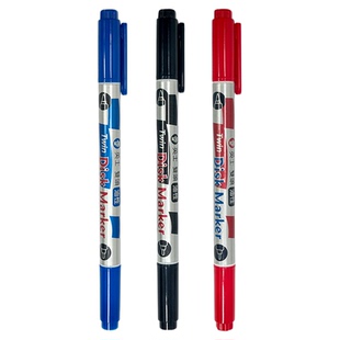 英士ACE 双头CD-321T 速干笔 油性笔黑色红色蓝色线幅1.0-.05mm