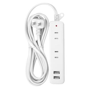 迷你插座USB插排带线小接线板家用手机充电插头2脚二项插板拖线板