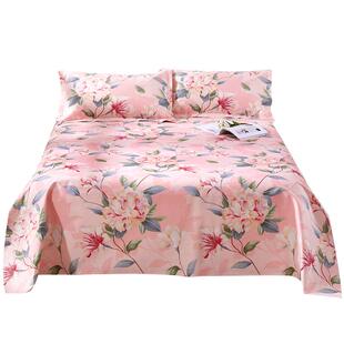 纯棉老粗布床单单件加厚三件套大炕单子亚麻全棉秋季双人冬天特厚