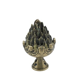 博山炉香炉仿古铜香薰炉家用室内茶道桌台复古合金高脚创意盘香炉