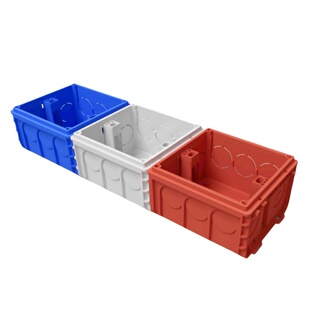 罗格朗加厚86型通用连体贯通加深底盒家用墙壁开关插座暗盒开关盒