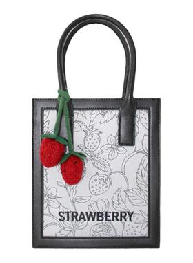 花间公主草莓系列2024新款原创小众包包撞色手机包小方包潮流女包