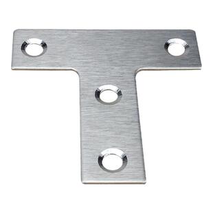 不锈钢T形铁片L型角码一字7型直片带孔固定件幕墙三角铁家具连接