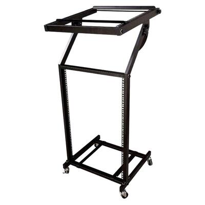 舞台专业音响打碟机功放机柜效果器DJ架9U带滑轮通用调音台支架