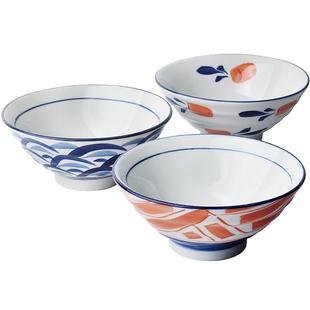 斗笠喇叭米饭高脚防烫手釉下彩家用青花瓷麻辣烫螺蛳粉拉面刨冰碗