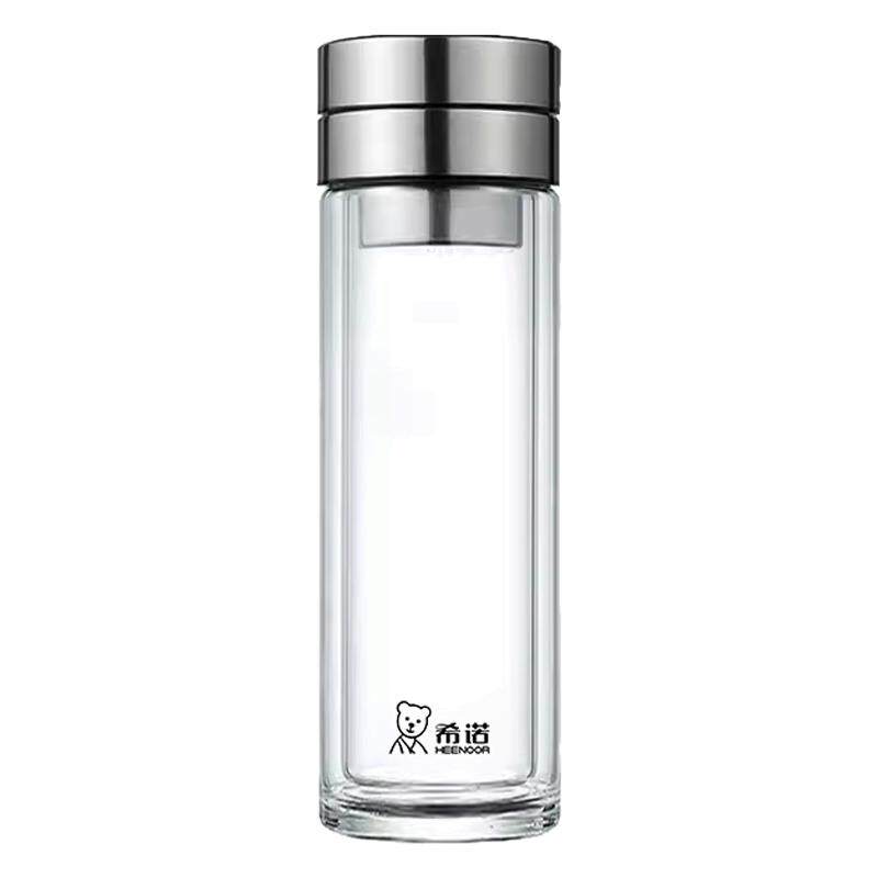 正品希诺大容量茶水分离玻璃杯