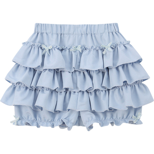 女童蛋糕裙夏装2026新款洋气儿童蓝色半身短裙女孩蓬蓬裙公主裙裤