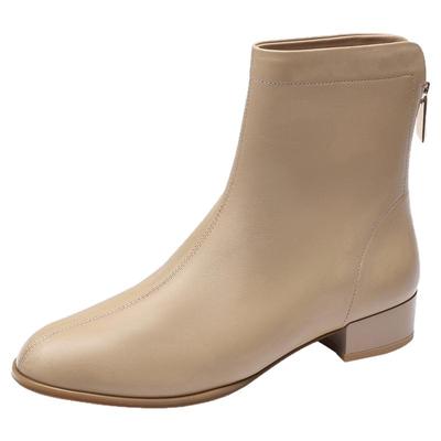 莱尔斯丹时尚通勤短筒低跟女短靴