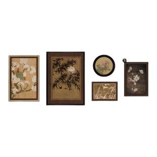 宋代美学客厅装饰画中古风沙发背景墙挂画新中式宋式高级组合壁画