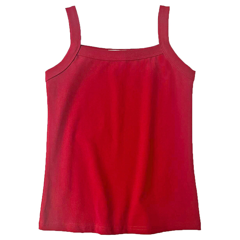 95%纯棉弹力小背心一体胸垫内衣短款遮副乳吊带女新款夏内搭打底