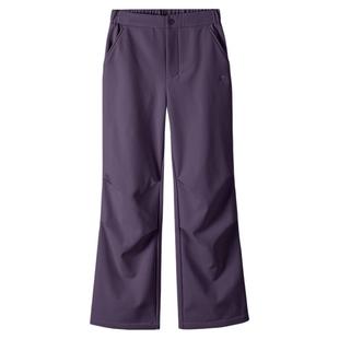 骆驼运动加绒工装裤女直筒伞兵裤宽松休闲户外防风防水保暖登山裤