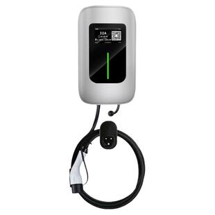 欧标type2美标J1772电车充电器7KW-21KW彩色大屏幕智能家用充电桩