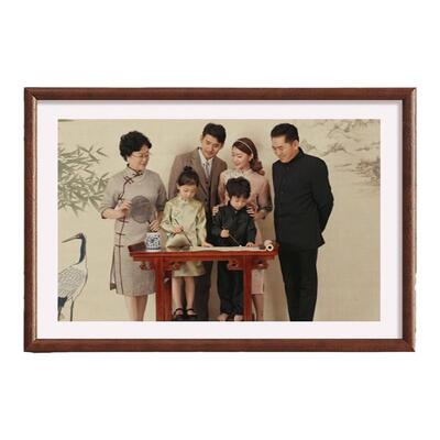 洗照片做成全家福相框放大挂墙