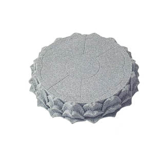 青砂石创意莲花台底座加高石头座中式盖置茶托杯垫书房镇纸桌摆件