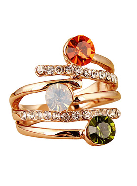 时尚彩色水钻多圈装饰女配饰百搭