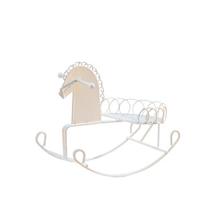 迷你铁艺木马摇摇椅童趣摇摇马儿童房橱窗花园装饰桌面小摆件