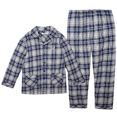 美标男士梭织加厚夹棉睡衣套装