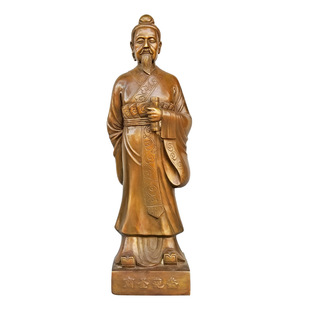 商圣范蠡铜像兴商文财神爷家居客厅收银台桌面摆件陶朱公范蠡站像