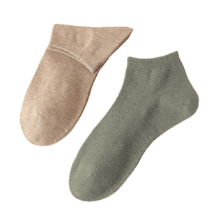 诸暨袜子男士短袜100%纯棉吸汗防臭夏季薄款潮无骨船袜中短筒棉袜