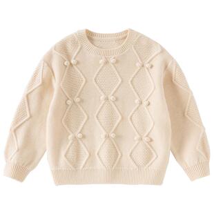 戴维贝拉儿童毛衣套头衫2026冬季男女童中大童长袖宝宝羊毛针织衫