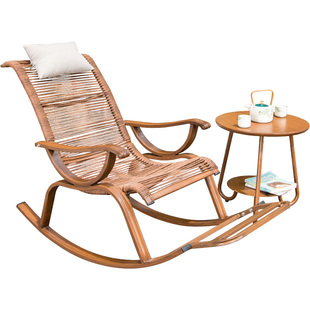 莫家户外摇椅家用休闲椅藤编阳台懒人椅子成人藤椅单人躺椅摇摇椅