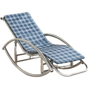 304防摔不锈钢摇摇椅躺椅阳台家用休闲老大人懒人夏天乘凉藤椅子