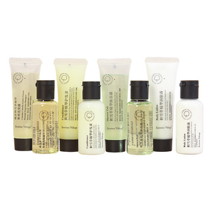 酒店专用洗发水沐浴露小瓶装民宿洗护四件套装茉莉小镇积雪草精华