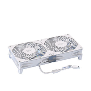 华顾路由器散热风扇5V静音支架 usb风扇散热器开关底座承托架光猫