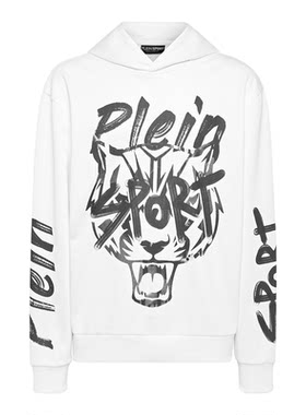 PHILIPP PLEIN 2026秋冬男士虎头字母印花图案连帽卫衣pleinsport