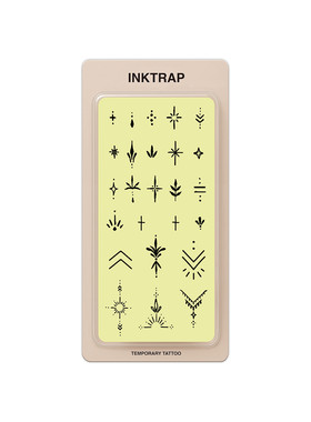 INKTRAP油墨陷阱手指迷你手绘海娜风格ins风草本纹身贴组合