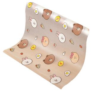 LINE FRIENDS桌面抽屉橱柜垫餐垫厨房胶垫一次性贴纸防水防霉隔热