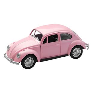 彩珀成真1:36合金汽车模型大众宝马敞篷赛跑车马卡龙色儿童玩具男