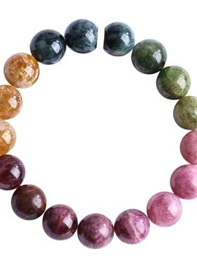 天然碧玺手链彩虹糖果手链