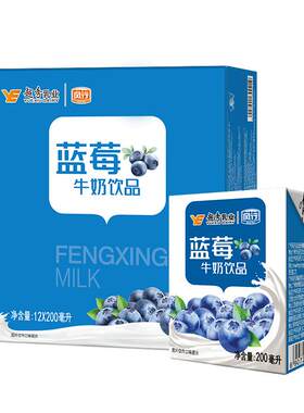 风行牛奶蓝莓营养200ml*12盒