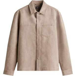 HM男装夹克春季标准版型休闲日常衬衫式外套夹克1236144