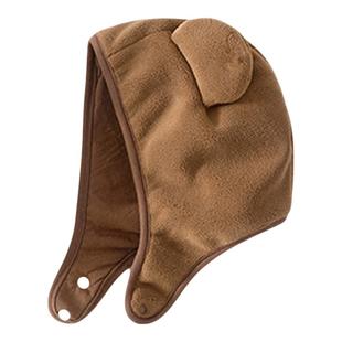 贝肽斯婴儿帽子冬季新款男童女孩可爱保暖防风摇粒绒护耳帽加绒S