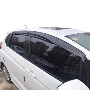 适用于14-20飞度无限款晴雨挡三代FIT注塑加厚MUGEN雨眉GK5不变色