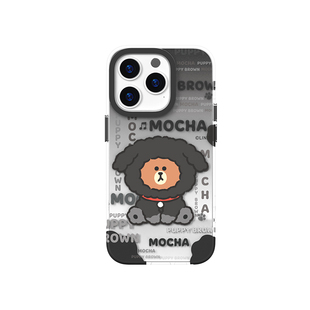 LineFriends布朗熊iphone16手机壳全包边适用苹果15pro防摔imd手机套卡通16promax磁吸充电透明2024新款情侣