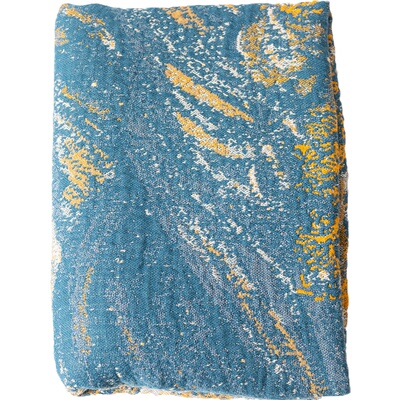 蓝色星空纱布浴巾纯棉